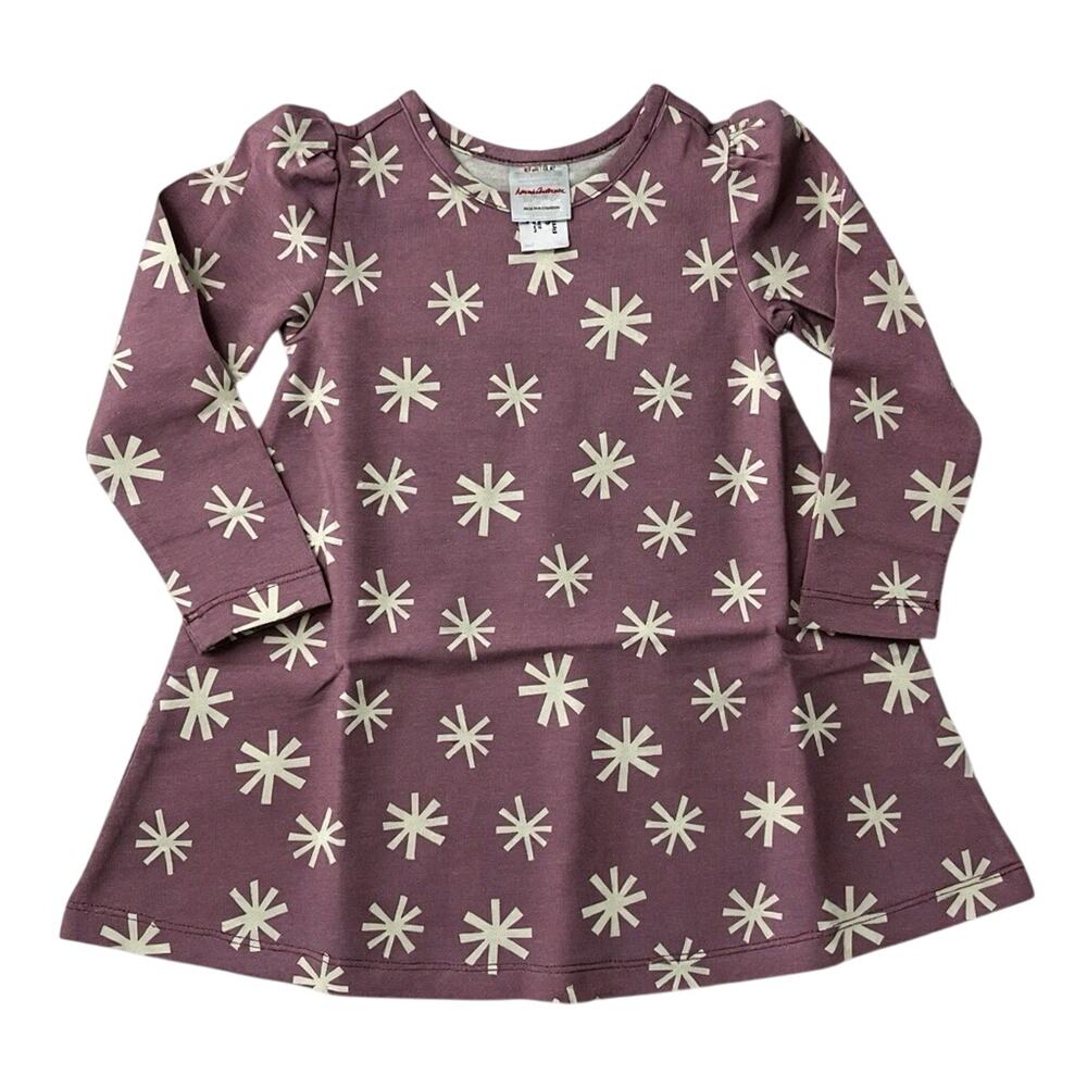 Purple Long Sleeve Swing Dress. “Snowflakes on Orchid Haze.” Size 2.